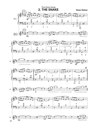 Three Of A Kind For One or Two Accordions - Tesse Telman - Partition